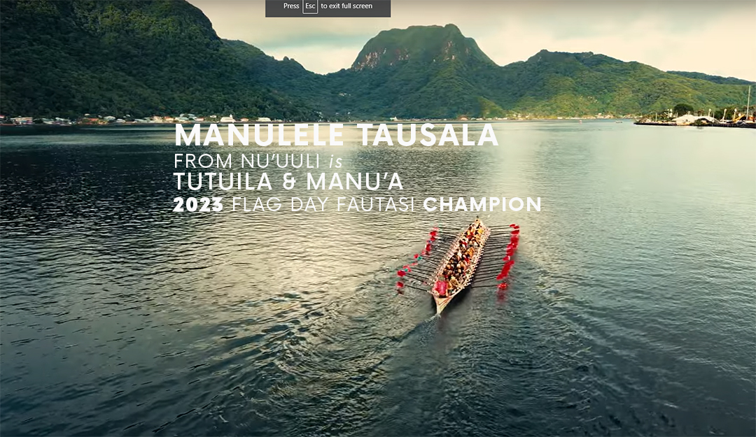 Manulele Tausala Fautasi Claims Victory in 2023 Tutuila Fautasi Race